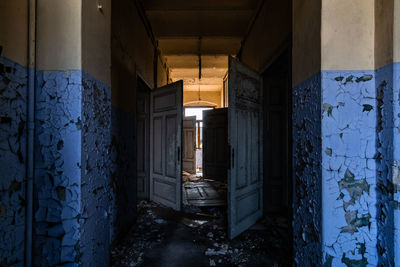 Interior of abandoned building