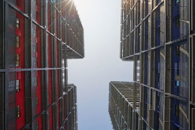 Architectural details of modern buildings in strasbourg, alsace, france