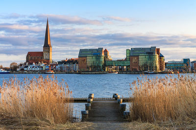 View of buildings at waterfront