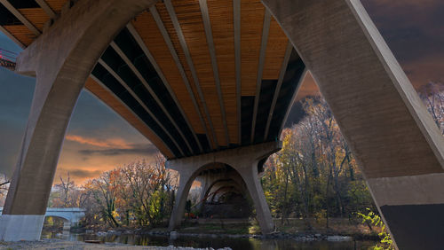 Low angle view of bridge against sky