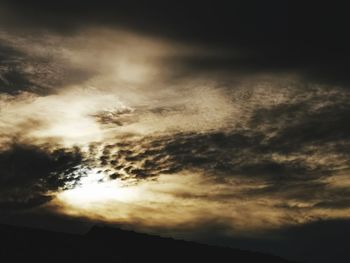 Low angle view of storm clouds in sky