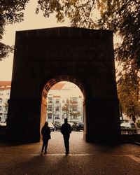 Full length of woman walking in city