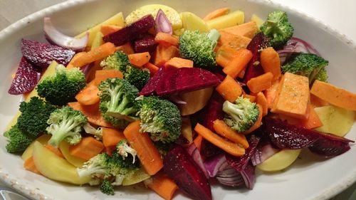 Close-up of salad in plate