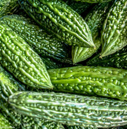 Full frame shot of green chili peppers