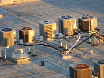 High angle view of industry at factory