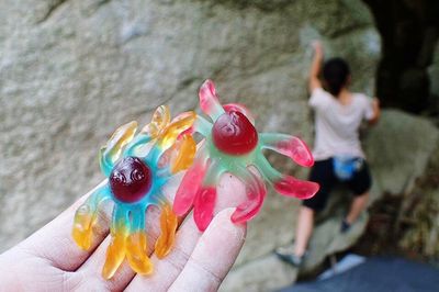 Close-up of multi colored hand