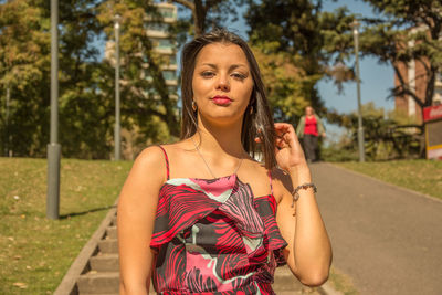 Portrait of beautiful young woman