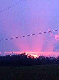 Scenic view of landscape at sunset