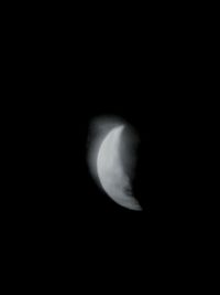 Low angle view of moon against sky at night