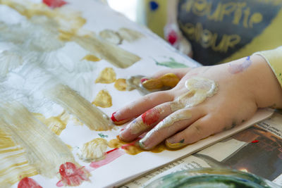 Close-up of hand holding food