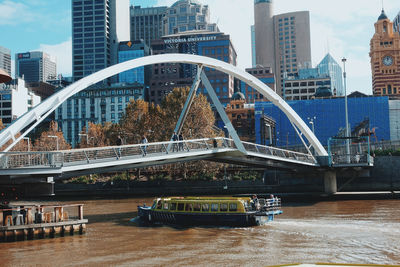 Bridge over river in city