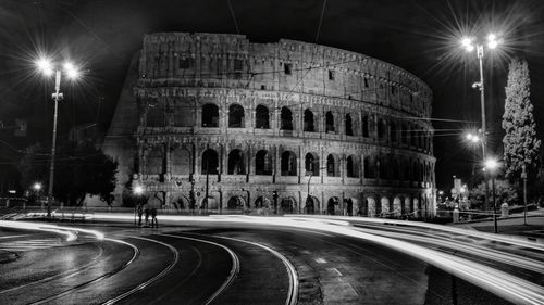 Light trails at night