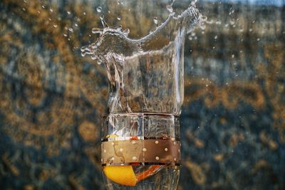 Close-up of glass of water