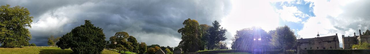 Panoramic view of trees against sky