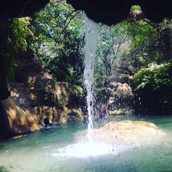 Rocks in water