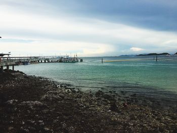 Scenic view of sea against sky