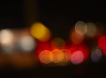 Defocused image of illuminated lights