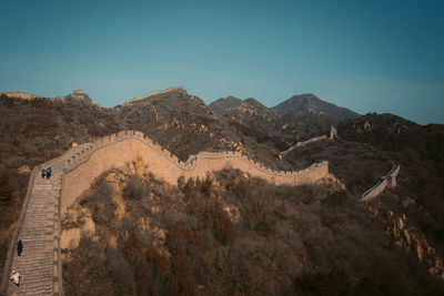 Scenic view of mountains against clear sky