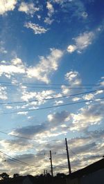 Low angle view of cloudy sky