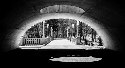 View of empty tunnel