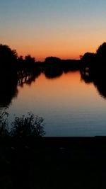 Sunset over lake