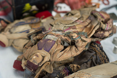 Close-up of stuffed toys on table