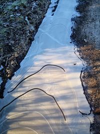 High angle view of water