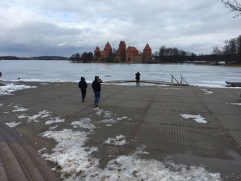 Tourists on beach