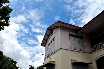 Low angle view of building against sky