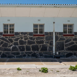 Exterior of old building against sky