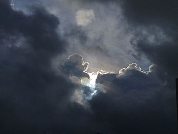 Low angle view of storm clouds in sky