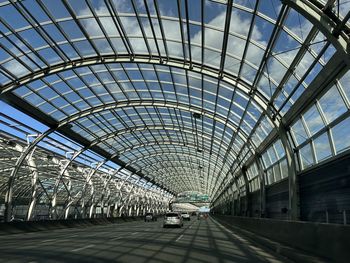 Low angle view of ceiling warsaw kind of tunnel