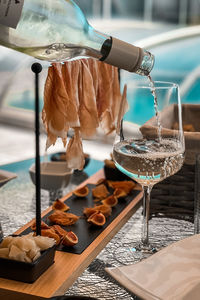 Close-up of food on table