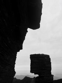 Rock formation against sky