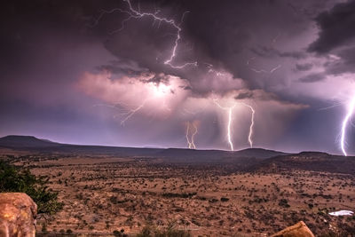 Lightning storm in southern africa 