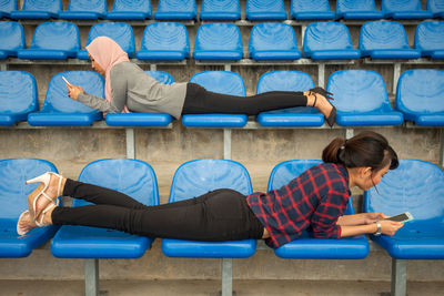 People sitting on chair