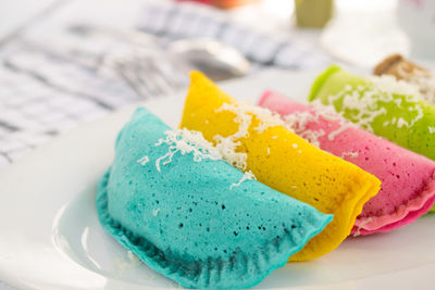 Close-up of cake on table