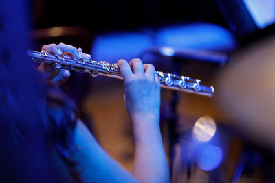 Woman playing flute