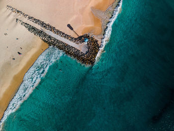 High angle view of swimming pool