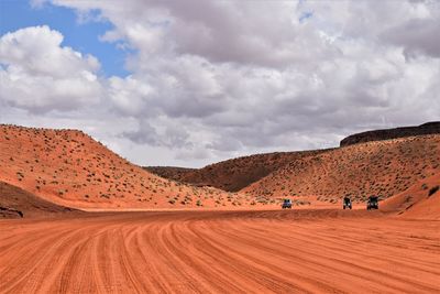 Scenic view of desert against sky