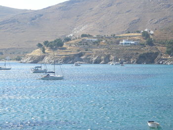 Boats in sea