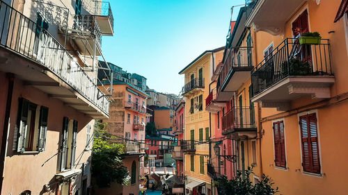 Low angle view of buildings against sky