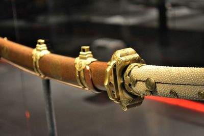 Close-up of sword