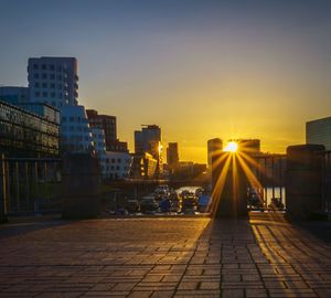 City at sunset