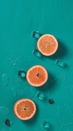 High angle view of fruit on table