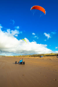 Kite buggy on beach