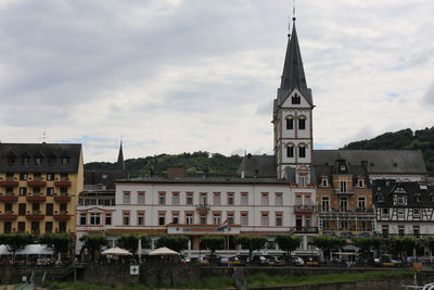 Buildings against sky in city