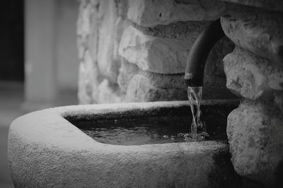 Close-up of fountain in water