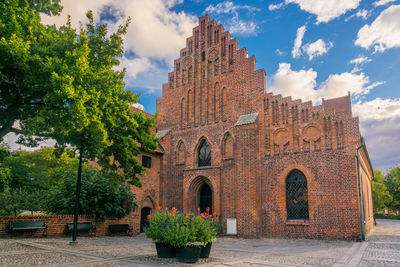 Low angle view of historic building against sky