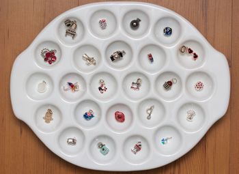 Close-up of white plate on table